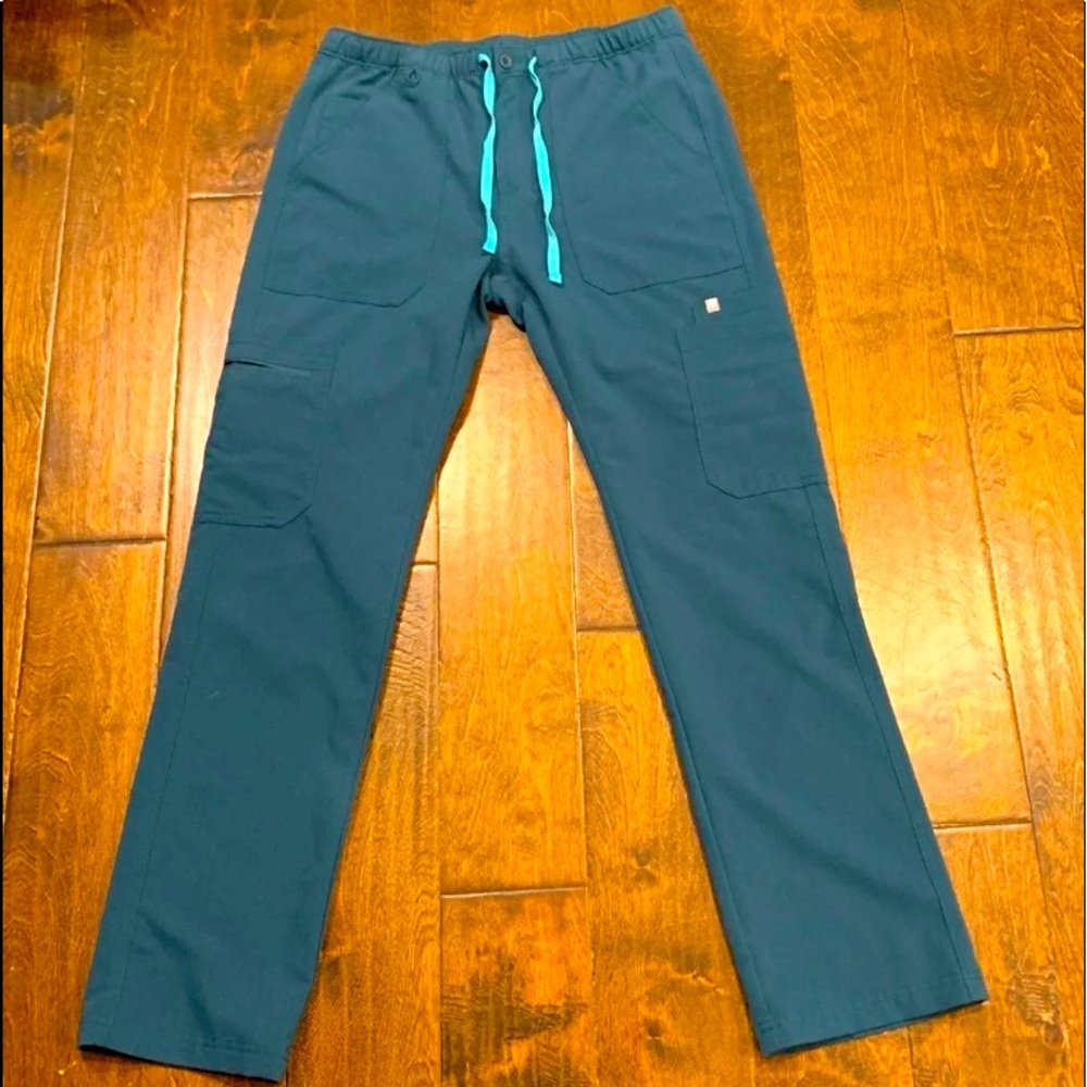 FIGS Caribbean Blue Scrub Pants, Small